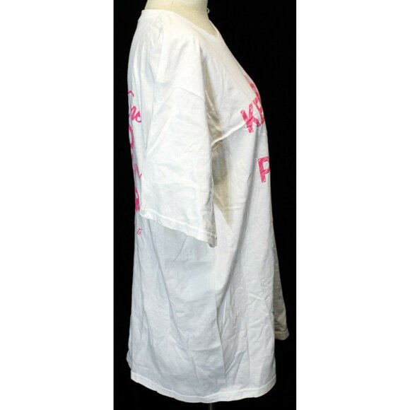 NWT Adidas KSU Kennesaw State White T shirt Pink Day Game Womens L Men Unisex - Picture 4 of 10